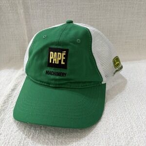 Pape Machinery Green White Richardson 112 SnapBack Mesh Hat One Size Fits Most